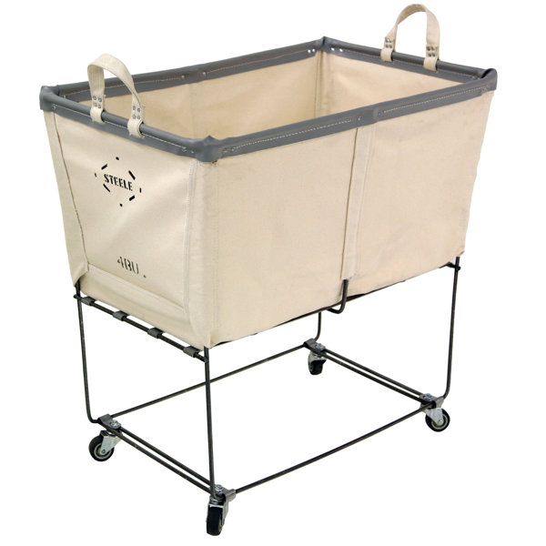 Steele Canvas Rolling Elevated Laundry Basket with 2 Dividers Wayfair